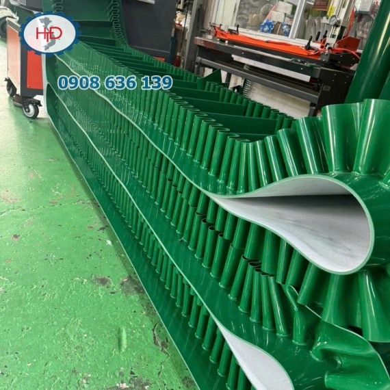 Băng tải PVC dán tai bèo 100mm